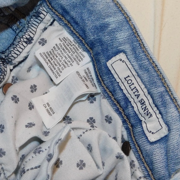 Lucky Jeans Light Wash Lolita Distressed Cropped Skinny Jeans Size 4/27 - Picture 6 of 11